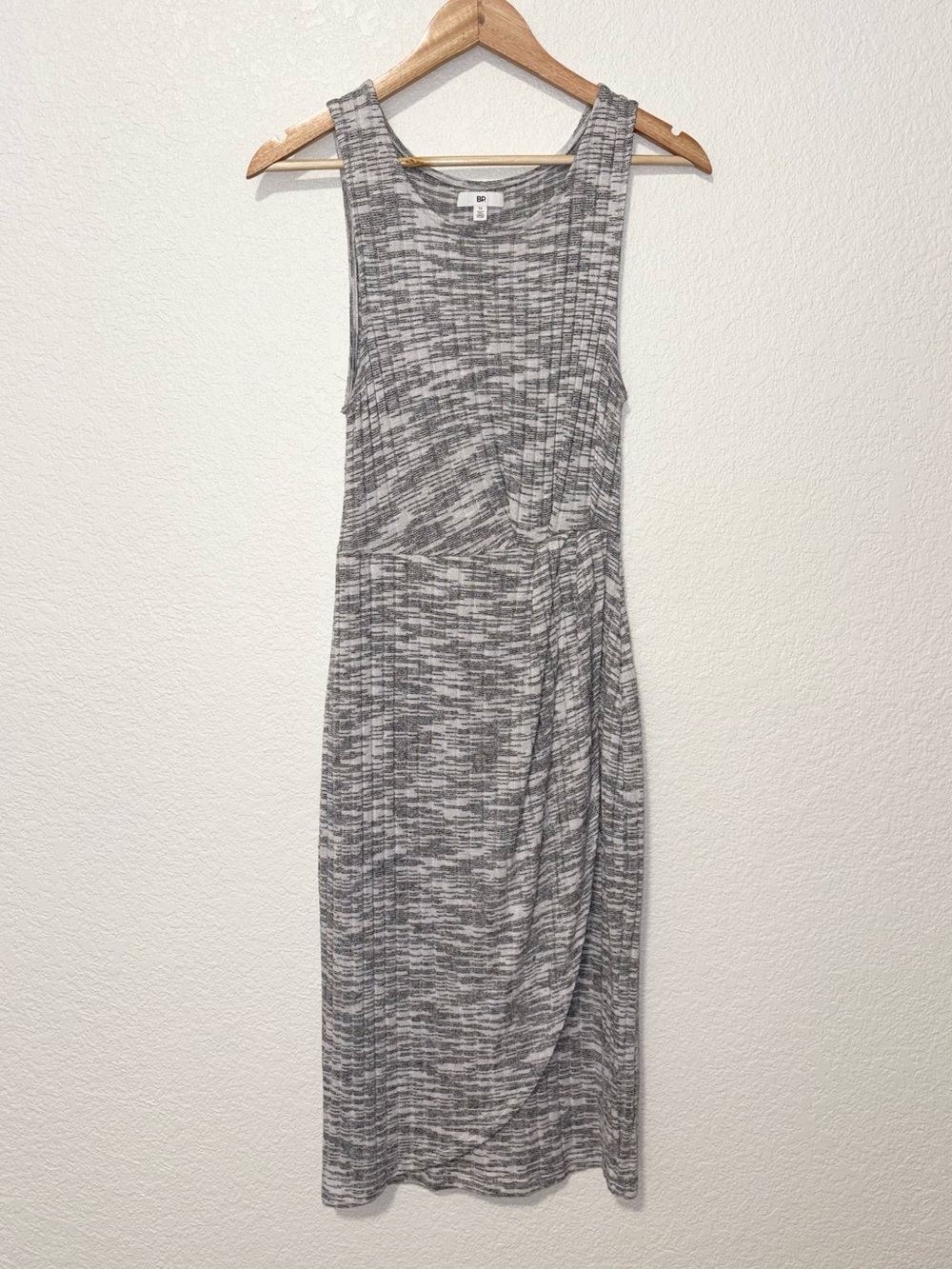 bp. Nordstrom Gray Marled Draped Maxi Dress M